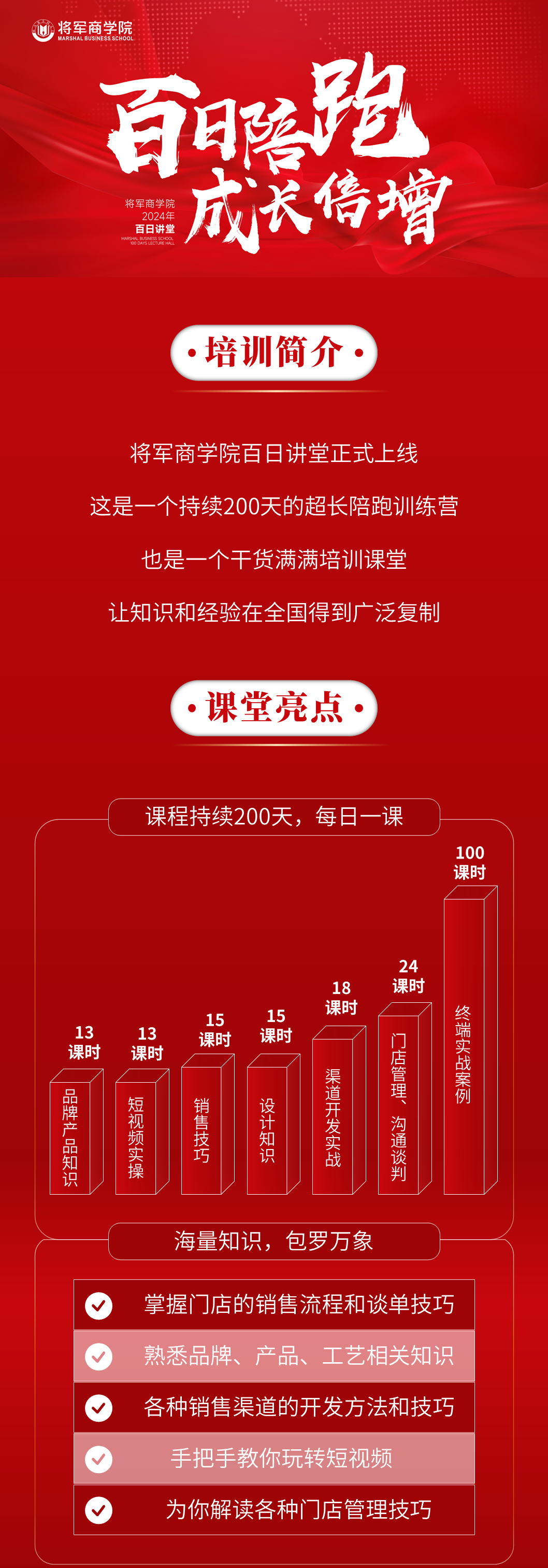 百日陪跑·成長倍增 | 將軍商學院百日講堂即將火熱開講(圖1)